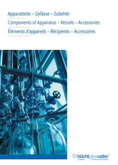 Components Chapter 5: glass flasks, columns, vessel