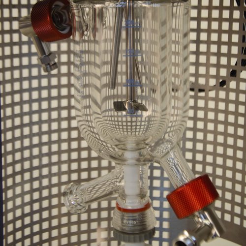 Observation visuelle avec réacteur sous pression en verre 