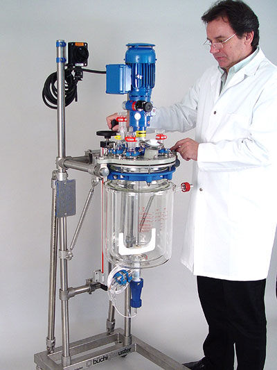 miniPilot glass reactor with 15 liter glass vessel