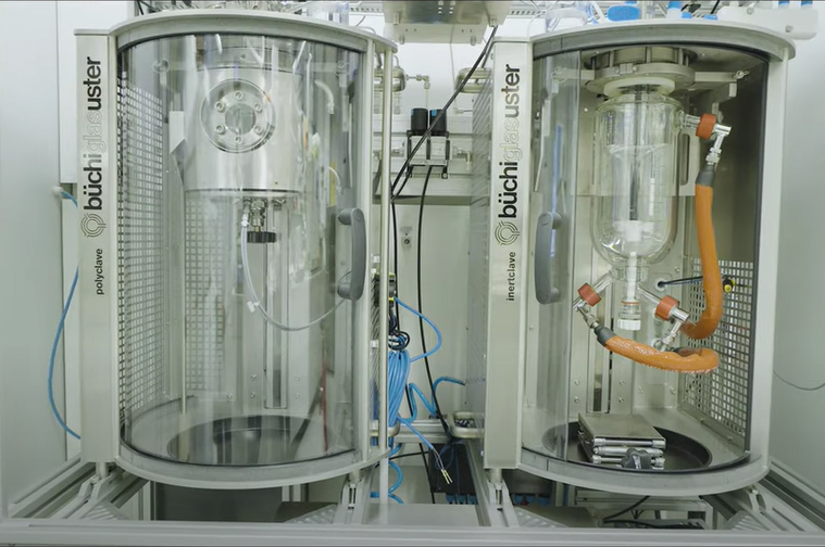 PolyTarget uses a variety of Buchi pressure reactors