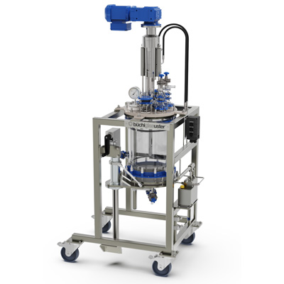 Agitateur entraîné réglable en hauteur (hydrauliquement), acier inoxydable 1.4404, Hastelloy® C22
