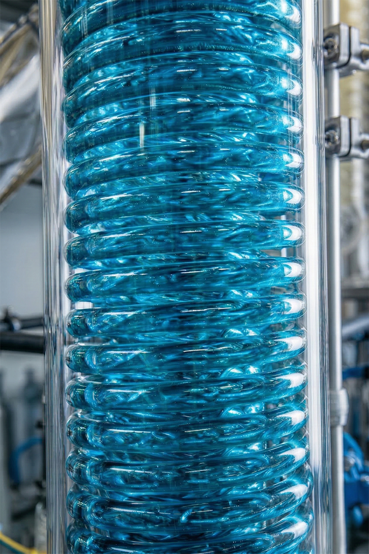 Échangeurs de chaleur en verre spiralés d'une surface comprise entre 0,1 m² et 1,6 m²