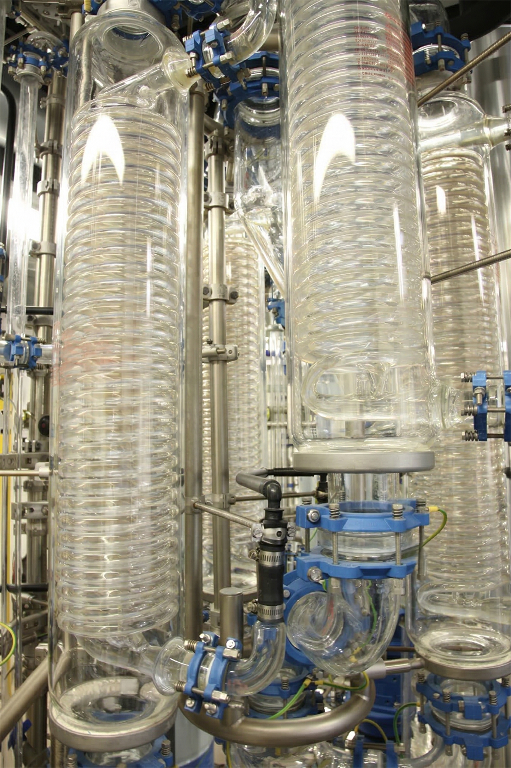 Échangeurs de chaleur en verre spiralés d'une surface comprise entre 0,1 m² et 1,6 m²