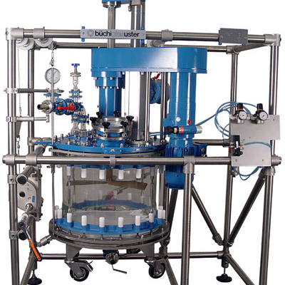 Filtre nutsch agité pour des synthèses de peptides en phase solide 